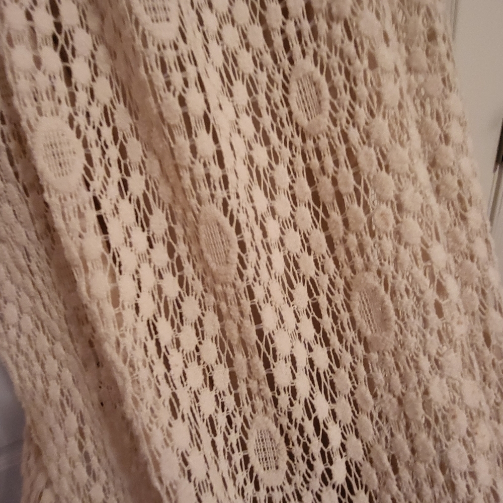 Cream Lace Maxi Dress - Picture 3 of 6